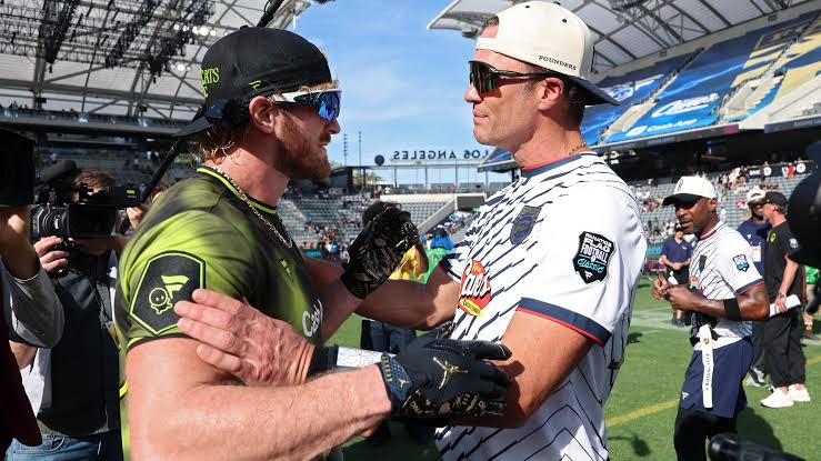 Tom Brady Slaps WWE's Logan Paul In Fanatics Fest Video After Heated Face-Off Amid Beef