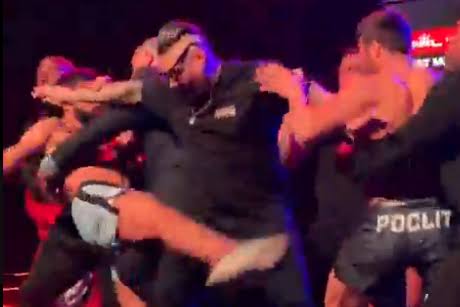 Video: Brawl breaks out at PFL Brussels ceremonial weigh-ins, Dan Hardy caught in the middle