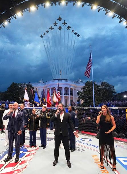 Celebrities hit the South Lawn for UFC Freedom 250 at the White House
