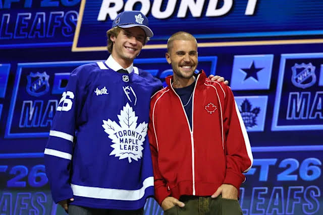 Justin Bieber Announces Number 1 Pick for Hometown Maple Leafs at 2026 NHL Draft