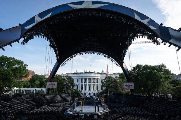 ‘Vegas’ on the South Lawn: Trump Unveils the U.F.C. ‘Claw’