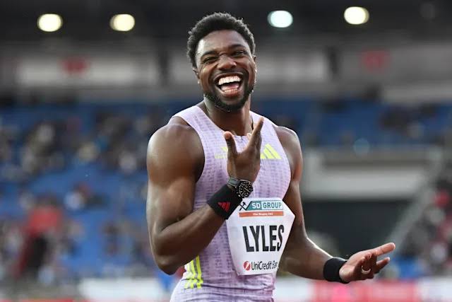 Noah Lyles breaks world record in 150m at Golden Spike meet, beating Australian sensation Gout Gout