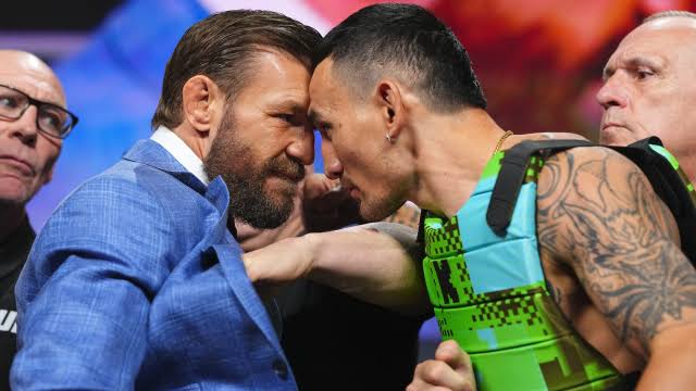 UFC 329 press conference: Conor McGregor, Max Holloway get physical during first face off
