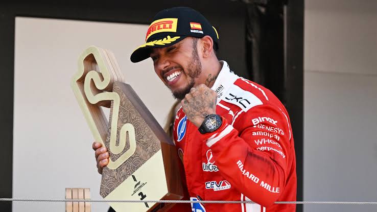 Watch Lewis Hamilton Win 1st F1 Race with Ferrari 1 Week After Kim Kardashian Attended Podium Finish