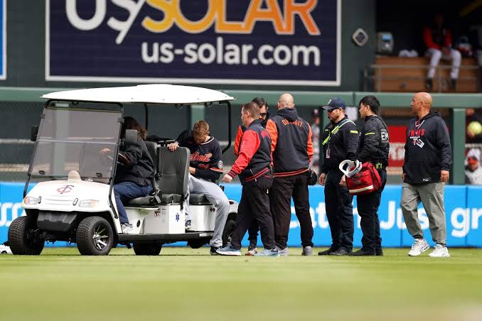 Tigers’ Parker Meadows taken to hospital after outfield collision with Riley Greene
