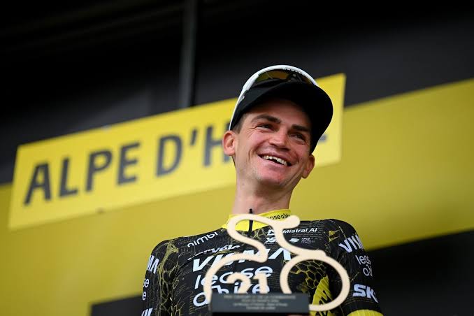 Sepp Kuss hit with big fine, time loss and points deduction for littering at Tour de France