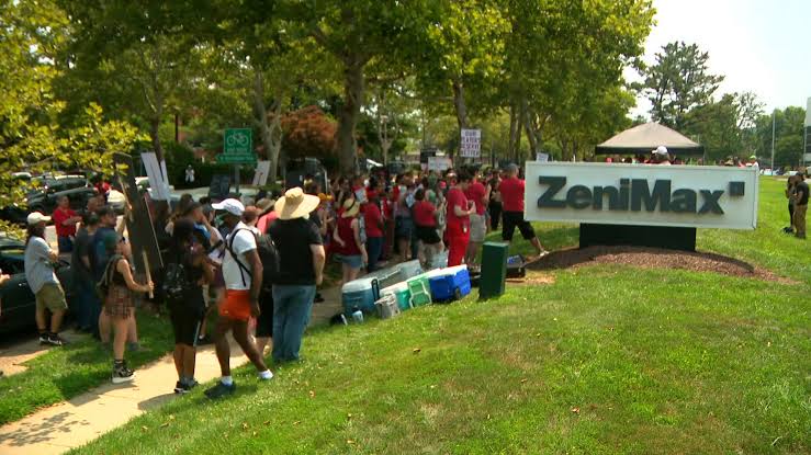 'Save our Devs' national protest hits Rockville in response to ZeniMax layoffs