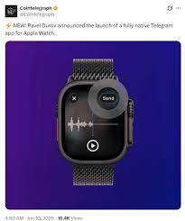 Telegram Enters Wearable Market With New Apple Watch App