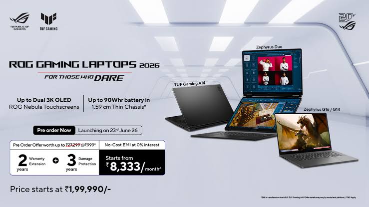 Asus Opens India Pre-Orders for Zephyrus Duo, G14, G16, and TUF Gaming A14