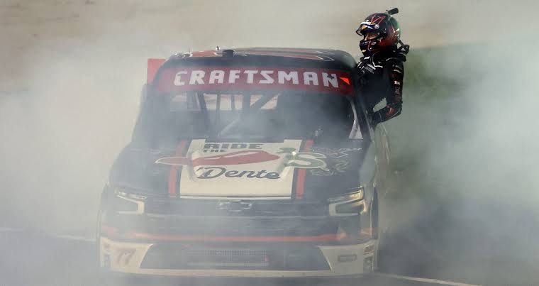 Hocevar explains whether his iconic burnout is a new tradition