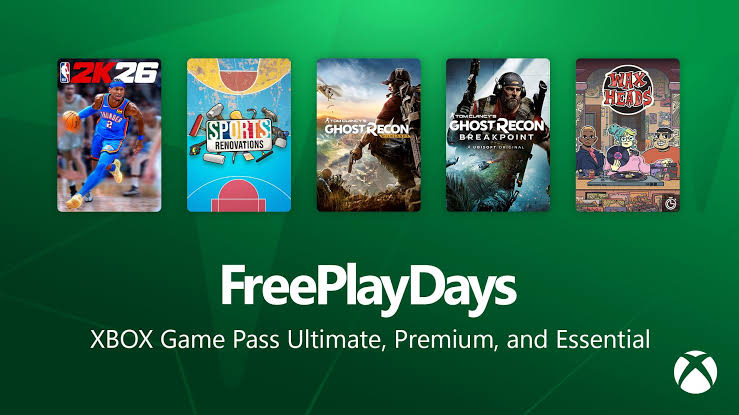 Free Play Days – NBA 2K26, Tom Clancy’s Ghost Recon Breakpoint, Wax Heads, and More