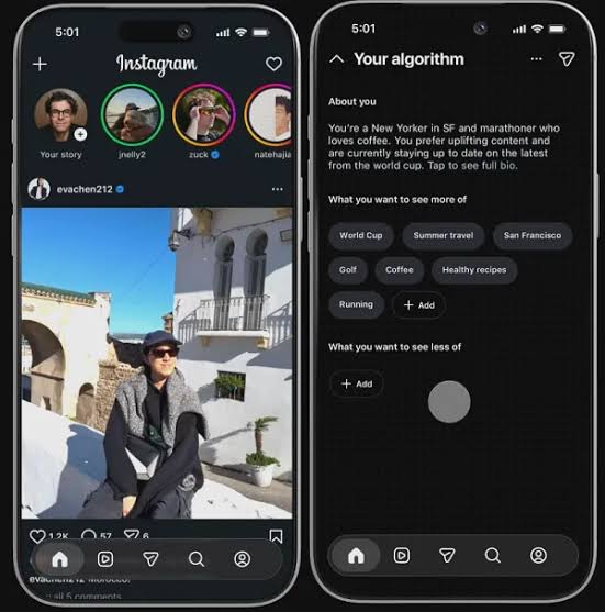 Instagram tests more algorithm controls