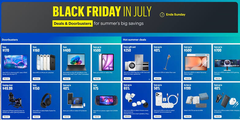 Best Buy Black Friday in July 2026 now live! Doorbusters, AirPods Max 2, TVs, appliances, much more
