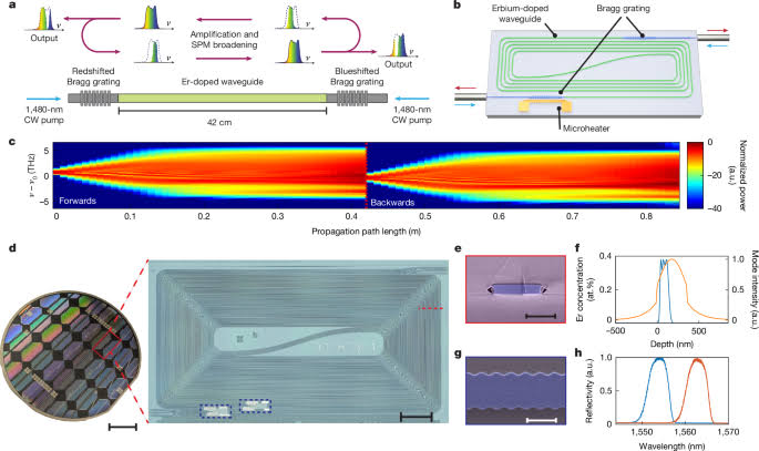 High-pulse-energy integrated mode-locked laser using a Mamyshev oscillator