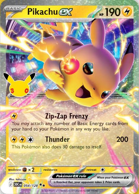 Day and Night Pikachu ex Revealed from "30th Celebration!"