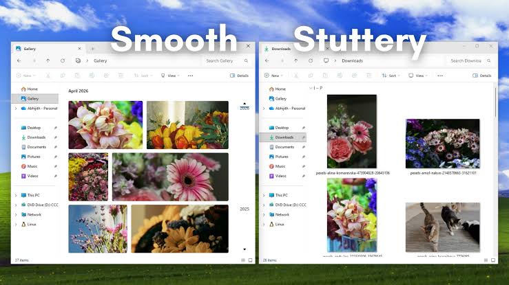 Microsoft explains why Windows 11 File Explorer scrolls smoothly in some places, but not everywhere