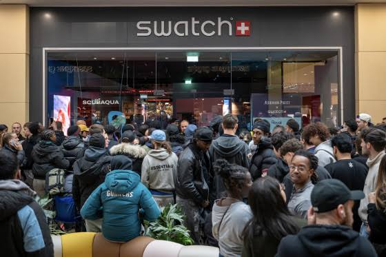 Swatch stores shutter amid long lines for highly anticipated collaboration release