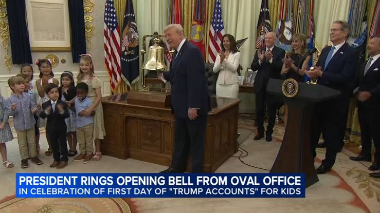 Trump rings Wall Street's opening bells as he ties his presidency to stock market gains