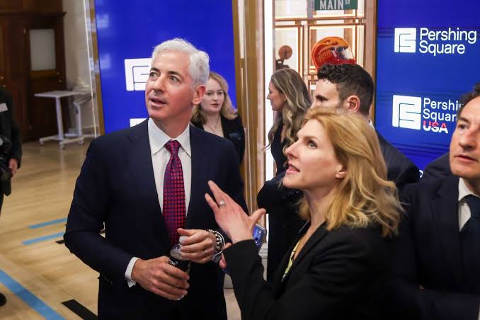 Bill Ackman’s Pershing Square USA Sinks 16% After $5 Billion IPO