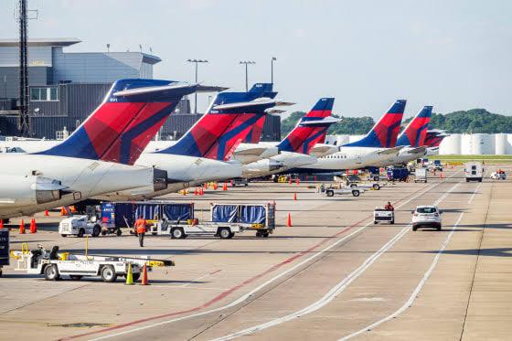 Delta passengers evacuated by slide after emergency landing in Atlanta
