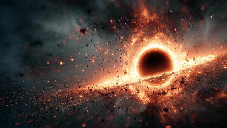 Black hole wakes after 100 million years and erupts like a cosmic volcano