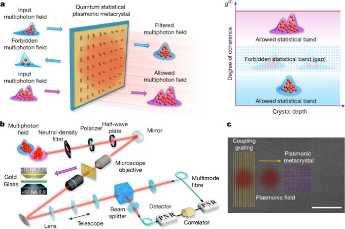 Quantum statistical plasmonic metacrystals