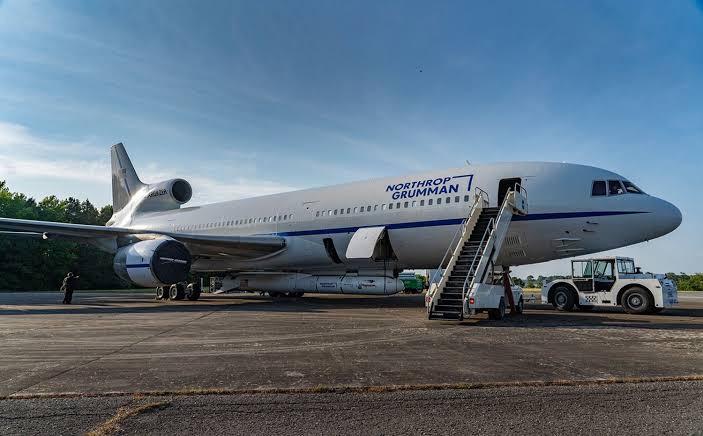 Rocket Attached to Aircraft for Katalyst-NASA Swift Boost