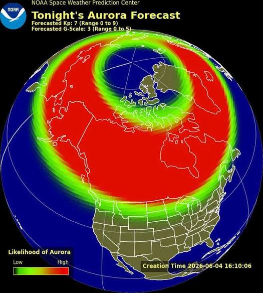 A powerful geomagnetic storm will give a chance to see northern lights in North Carolina