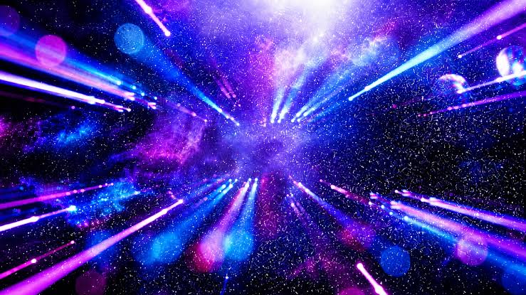A beam of light can cross the entire universe in no time at all