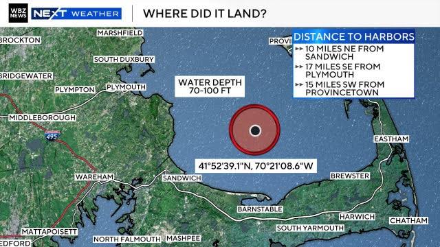 Meteorite heard in Massachusetts landed "right in the middle of Cape Cod Bay," NASA says