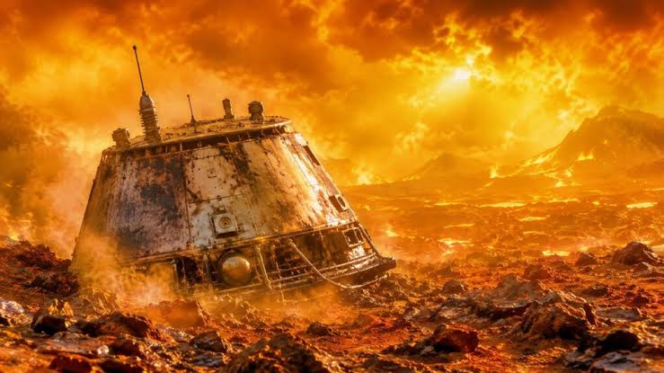 America's only landing on Venus was an accident — in 1978 NASA dropped four cone-shaped probes into the Venusian atmosphere, none built to survive hitting the ground, and one of them struck the surface, kept transmitting for 67 minutes and 37 seconds,