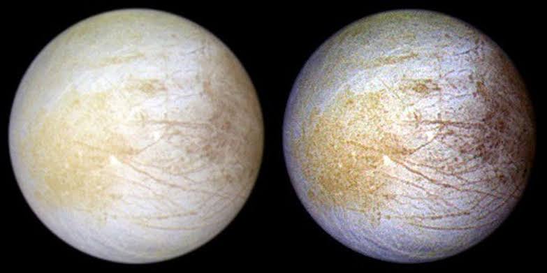 Beneath Europa’s fractured ice may be an ocean containing more liquid water than all of Earth’s oceans combined, kept warm in complete darkness by the gravitational pull of Jupiter