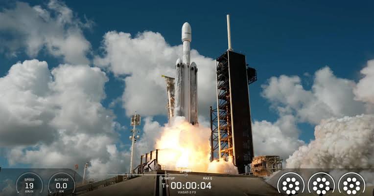 SpaceX launches high-power ViaSat internet satellite in rare flight of Falcon Heavy rocket