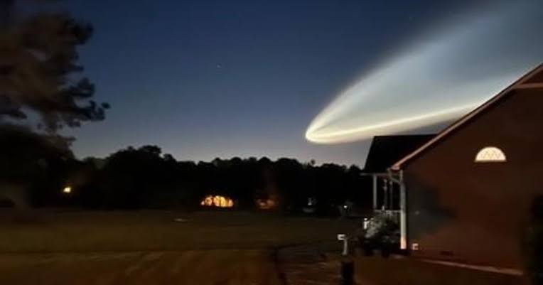 SpaceX Falcon 9 launch bright and visible in Tuesday pre-dawn sky