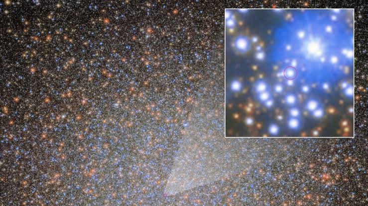 NASA space telescopes detect tiny black hole in ancient star cluster