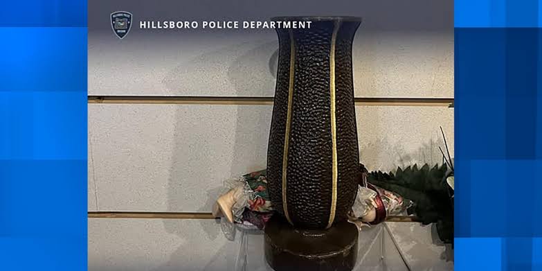 Police: About 80 vases stolen from graves sites at Hillsboro cemetery