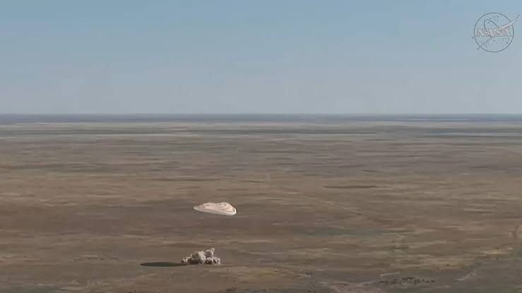US-Russian space crew returns to Earth after eight months on ISS