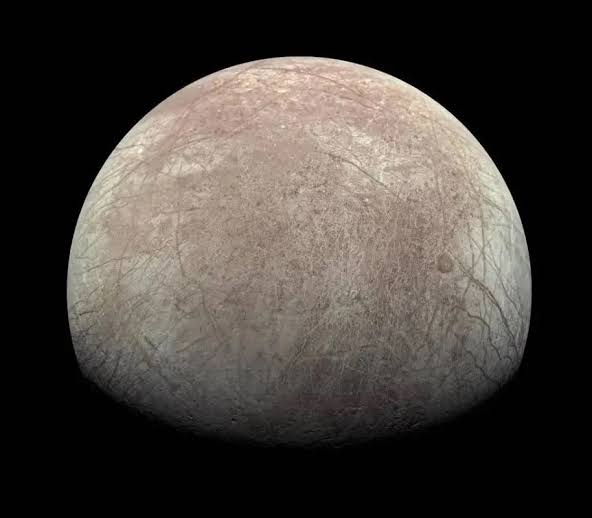 Jupiter's moon Europa hides a saltwater ocean that may contain more than twice the water of all Earth's oceans combined, yet a new measurement puts 29 kilometres of solid ice above it, a barrier taller than three Mount Everests stacked end to end