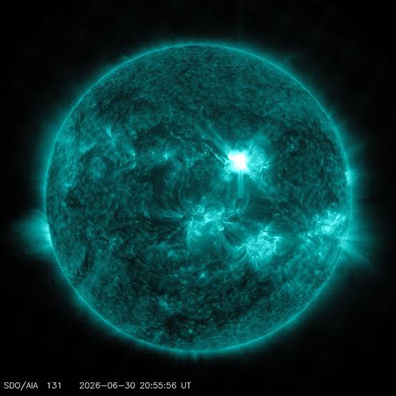 Sun Releases Strong Flare