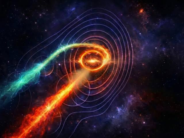 A Never-Before-Seen Radio Telescope Detection of Twin Particle Jets Reveals a Titanic Collision in the Making