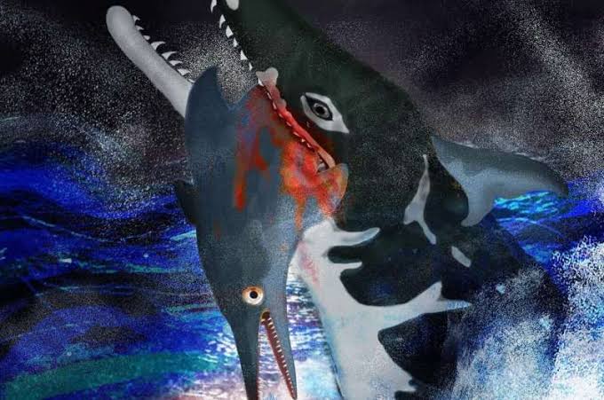 Fossil discovery shows the interaction between giant marine reptiles