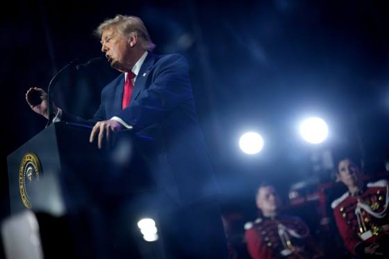 Trump kicks off the Great American State Fair after musical acts pulled out