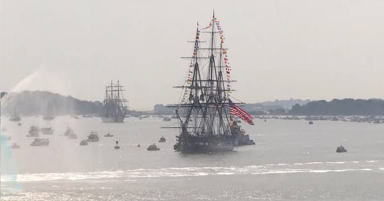 Tall ships in Boston Harbor causing delays at Logan Airport