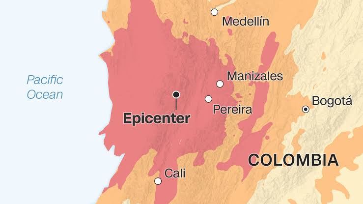 Visualizing the Colombia earthquake in maps and charts