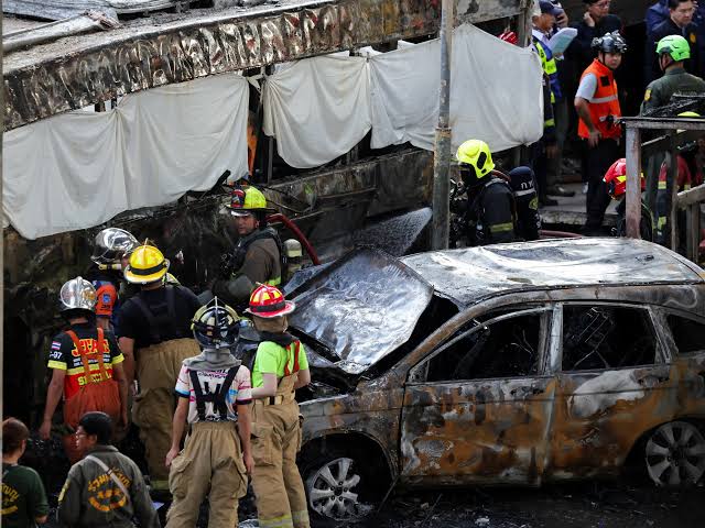 At least eight killed, 35 injured as train hits bus in Bangkok