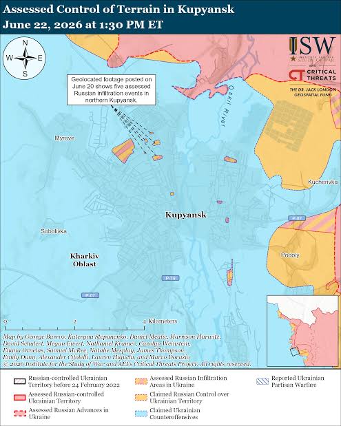 Russian Offensive Campaign Assessment, June 22, 2026