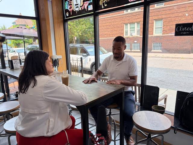In Detroit, pro-Israel Senate candidate Haley Stevens meets pro-Palestinan El-Sayed voter
