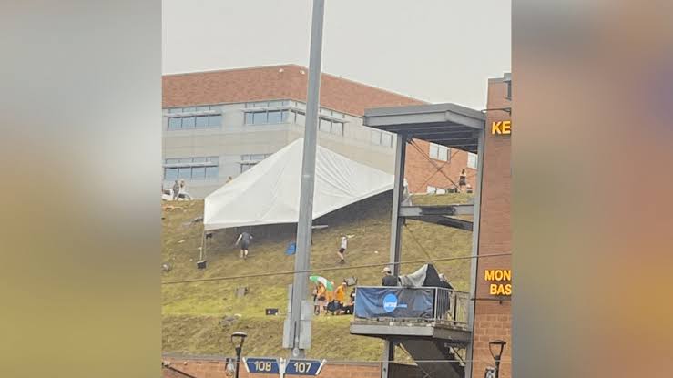 Multiple people injured after tent blows over at West Virginia ball park