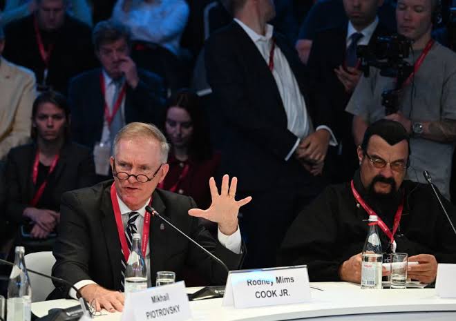 Steven Seagal, Candace Owens and Trump’s ballroom commissioner appear at Russia’s top economic forum