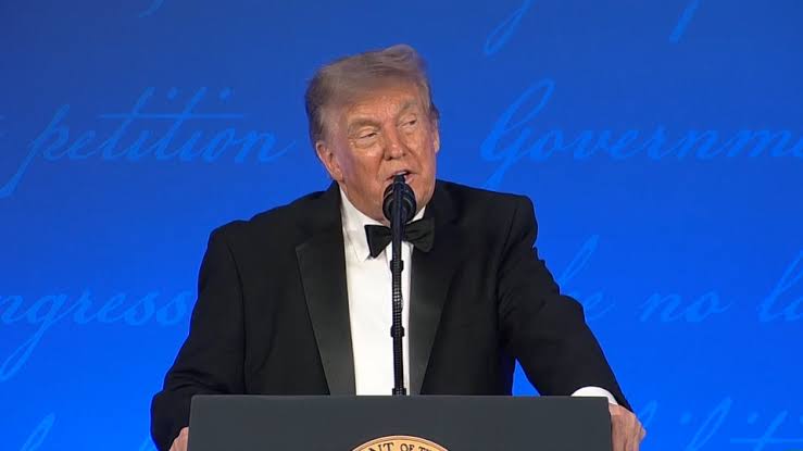 Trump jokes mostly fall flat at WHCA dinner as he attacks journalists and political foes